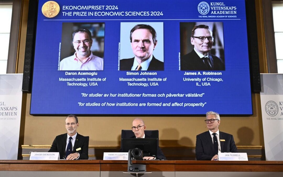 Nobel de Economía 2024: Premian a economistas que revelan cómo las instituciones empobrecen a países