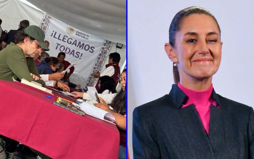 Quadri ‘repudiaba’ la pensión para adultos mayores… pero fue captado inscribiéndose, exhibe Sheinbaum