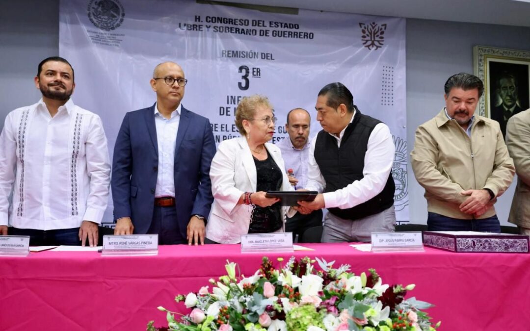 La gobernadora Evelyn Salgado entregó su Tercer Informe de Gobierno al Congreso de Guerrero