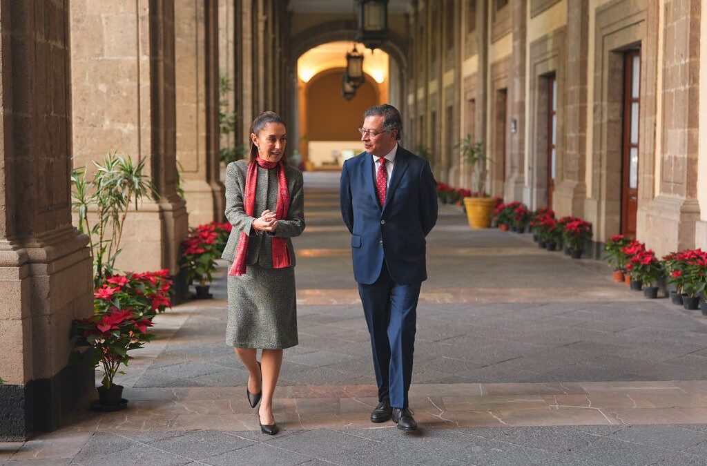 Claudia Sheinbaum recibe a Gustavo Petro en Palacio Nacional: ¿De qué hablaron?