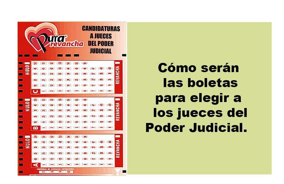 Cómo serán las boletas para elección de jueces