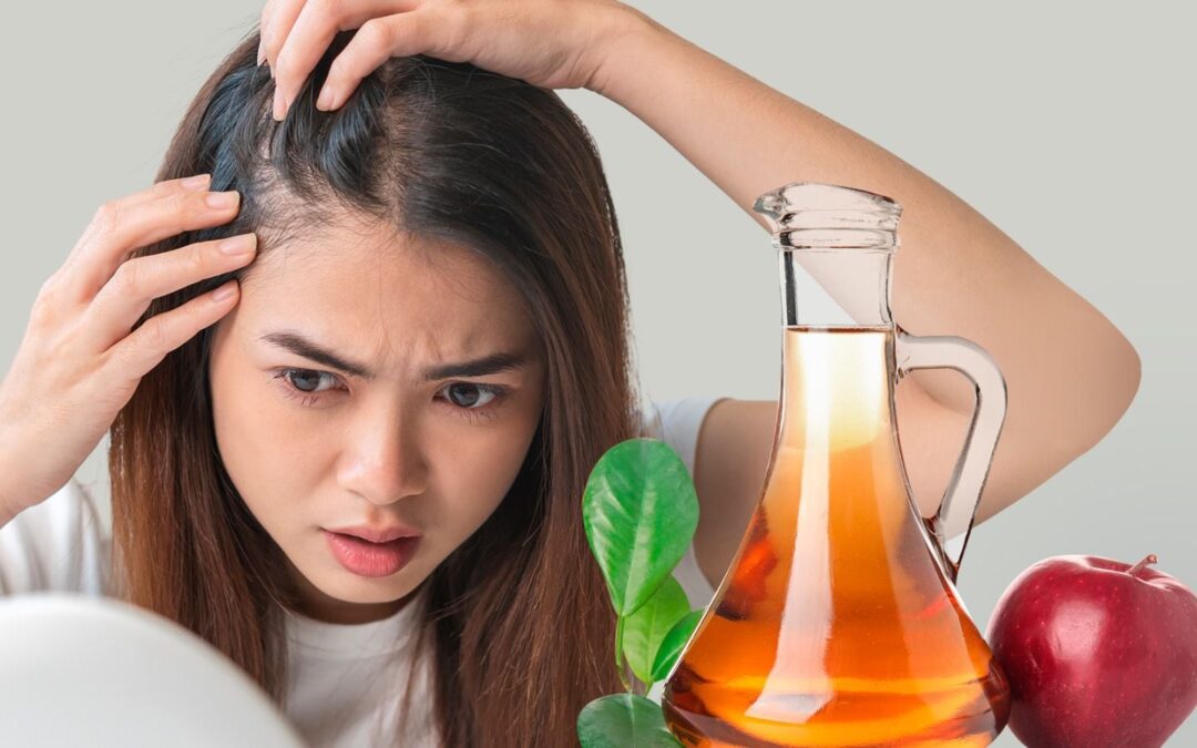 ¿Qué beneficios tiene el vinagre de sidra de manzana en el cabello?
