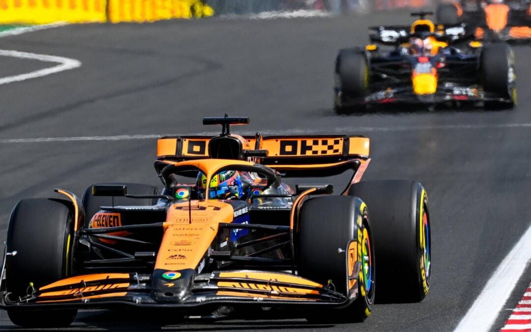 Oscar Piastri gana el Gran Premio de Hungría 2024 con polémica: ‘Checo’ remonta, Verstappen maldice y choca