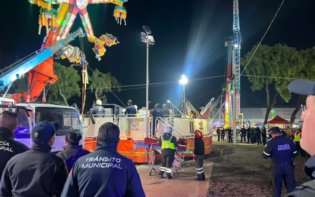 ¿Diversión o terror? Falla otro juego mecánico de feria, ahora en Metepec, Edomex