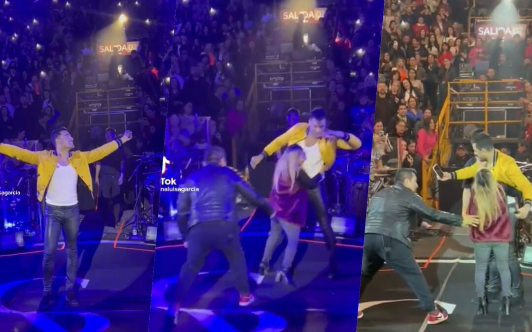 Carlos Rivera: Fan sube al escenario y ‘taclea’ al cantante; esta fue su reacción