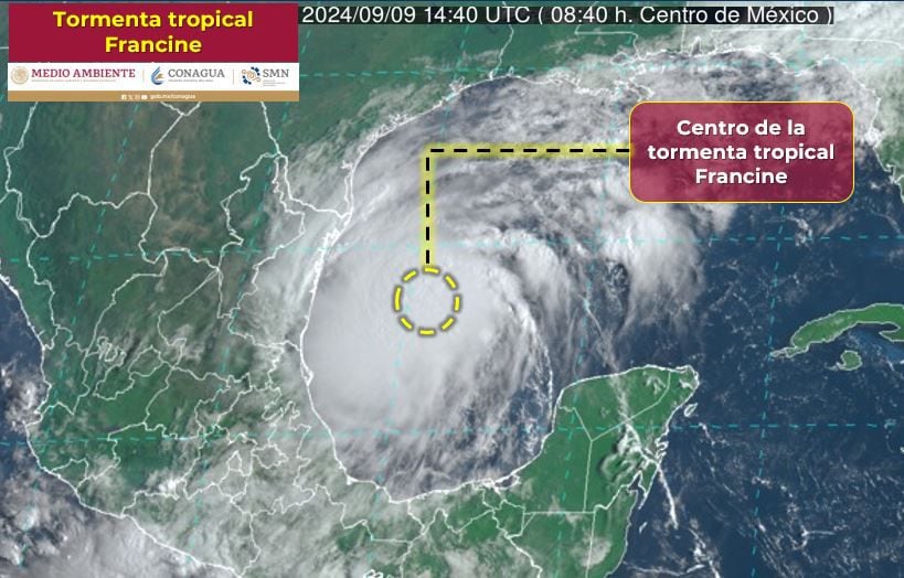 Se forma tormenta tropical ‘Francine’: ¿Qué estados tendrán lluvias intensas hoy? Sigue su trayectoria