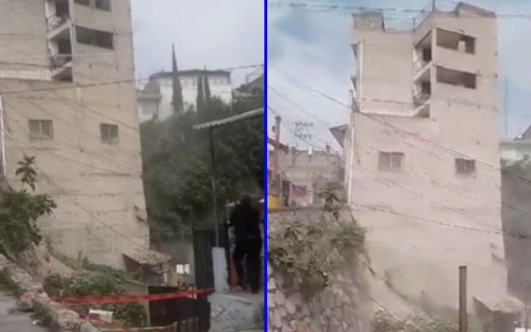 VIDEO: Desalojan a 50 personas de un edificio a punto de derrumbarse