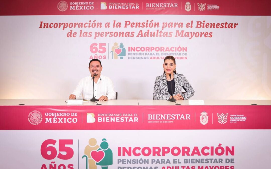 Evelyn Salgado e Iván Hernández anuncian incorporación de beneficiarios al Programa de Pensión para el Bienestar de Adultos Mayores