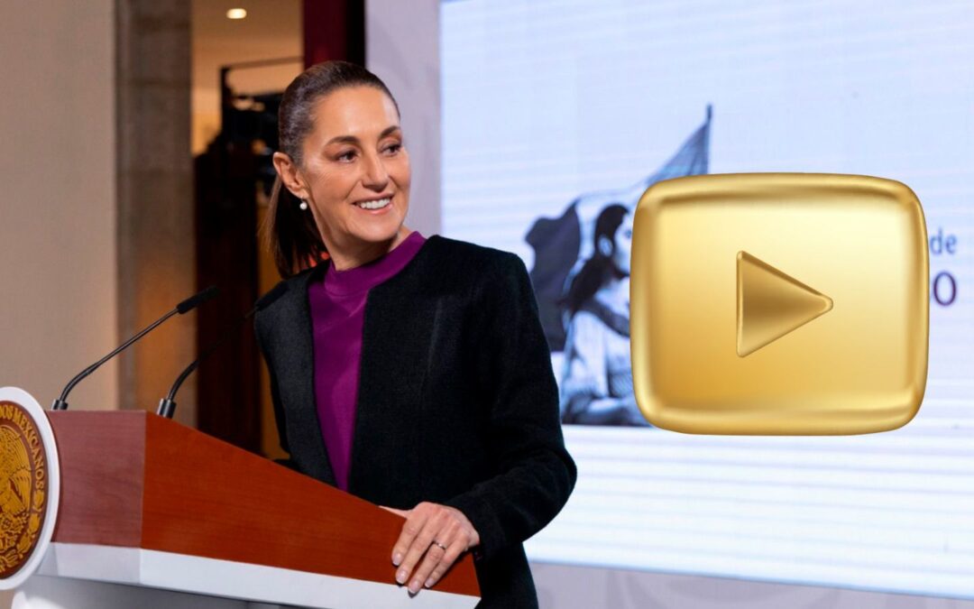 Claudia Sheinbaum llega a 1 millón de suscriptores de YouTube a 3 meses de ser presidenta