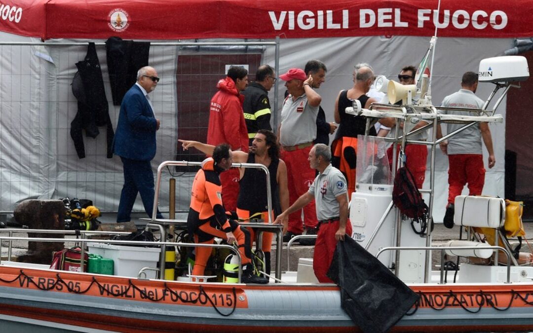 Naufragio en Sicilia, Italia: Recuperan 2 cuerpos dentro del yate de lujo hundido a 50 metros