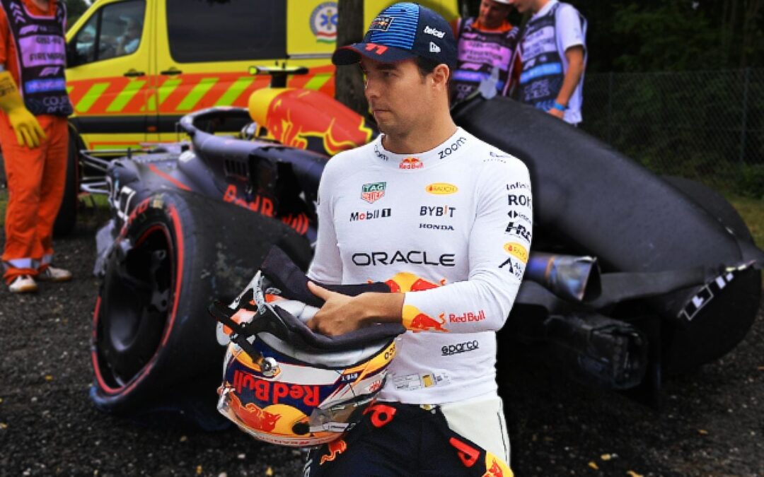 (FOTOS Y VIDEO) Así fue el incidente de ‘Checo’ en la clasificación del GP de Hungría 2024