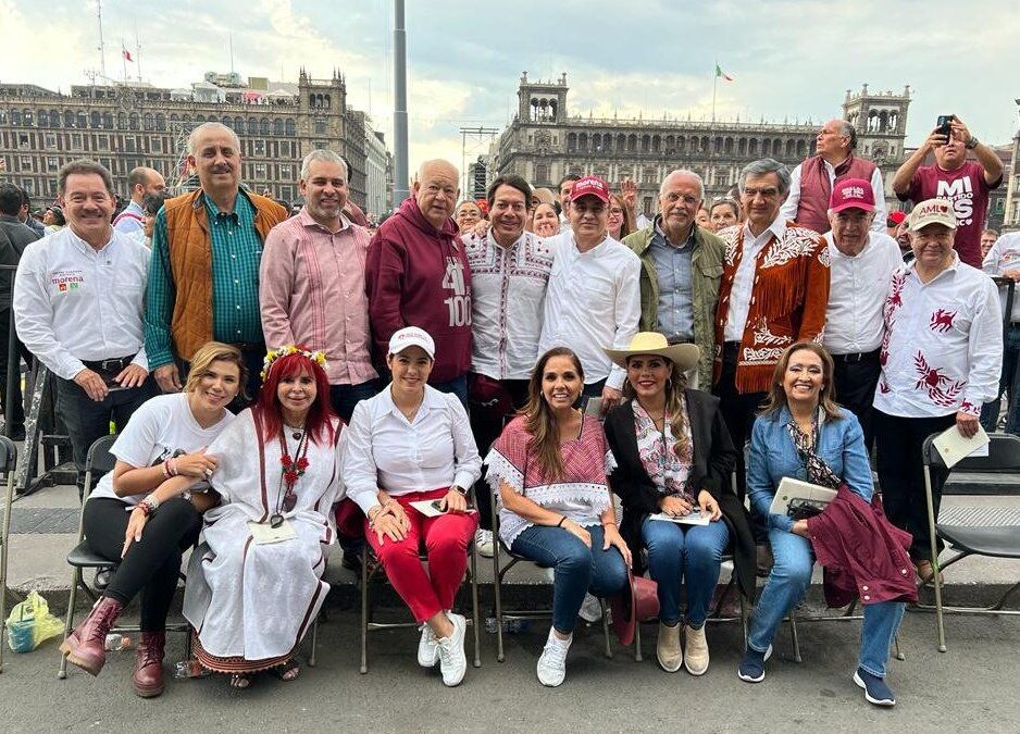 Gobernadores marchan a favor de AMLO: ‘¡Unidos somos más fuertes!’