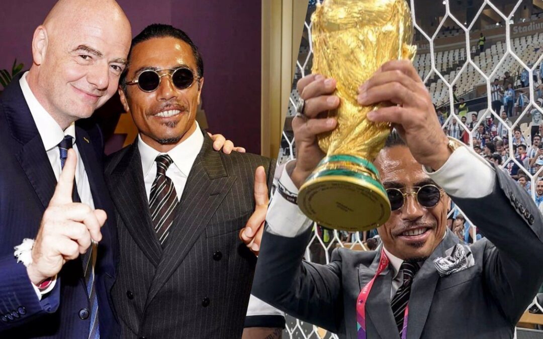 Qatar 2022: Primera sanción contra Salt Bae por meterse a la cancha y tocar la Copa del Mundo