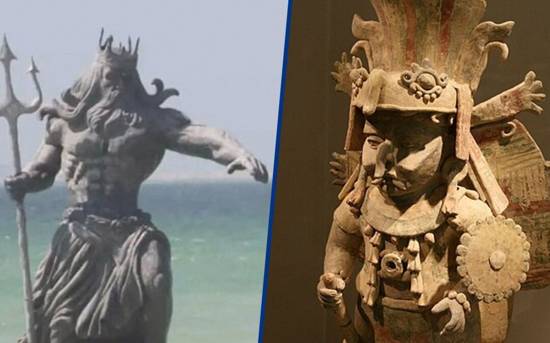 ‘Es ira de Chaac’: ¿Por qué habitantes de Yucatán quieren tirar la estatua de Poseidón en Progreso?