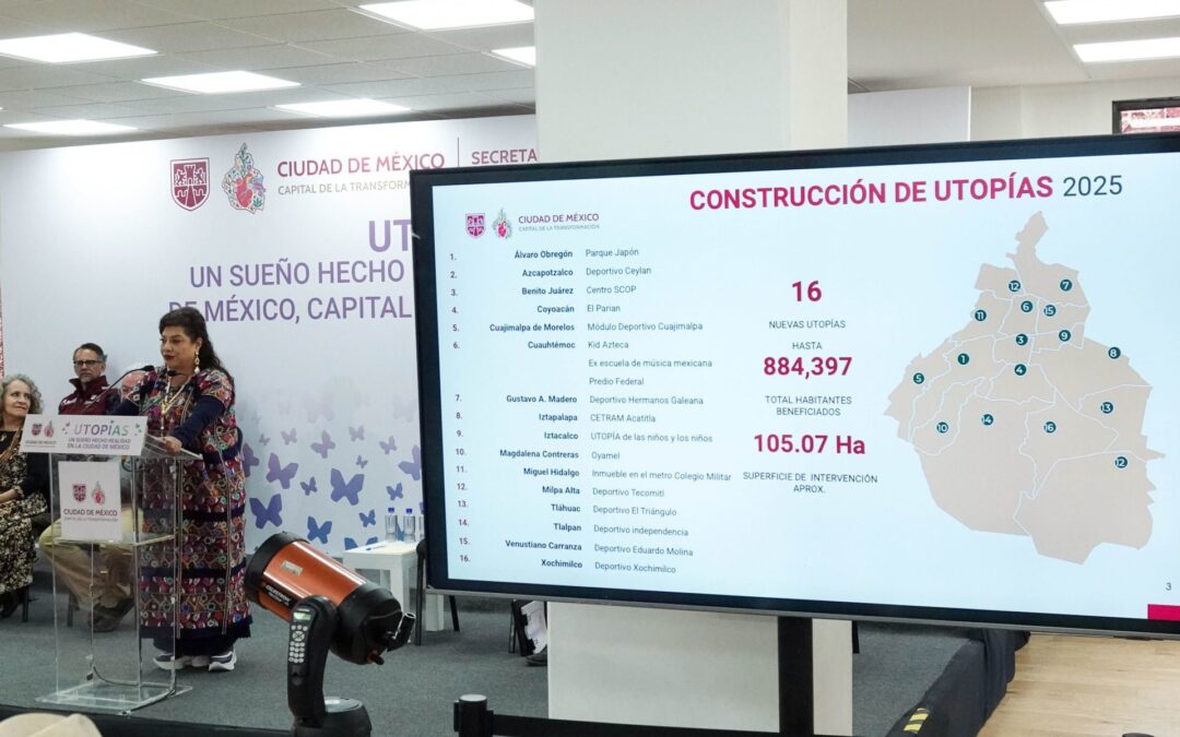 Clara Brugada anuncia 16 Utopías en CDMX para 2025: ¿Dónde van a estar y qué servicios ofrecerán?
