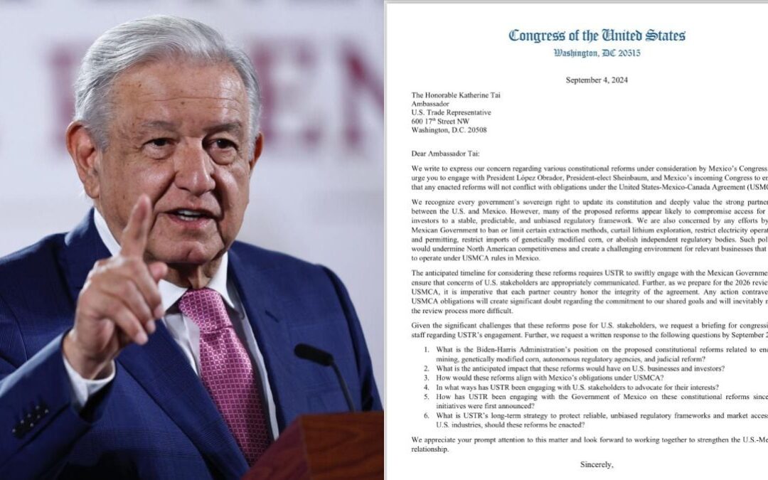 Reforma judicial pone ‘nerviosos’ a congresistas de EU: ¿Quiénes piden revisar los planes de AMLO?