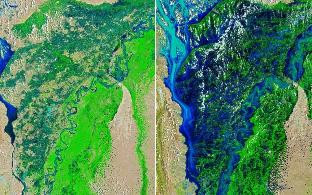 Inundaciones en Pakistán dejan más de 200 mil muertos: NASA revela fotos de antes y después