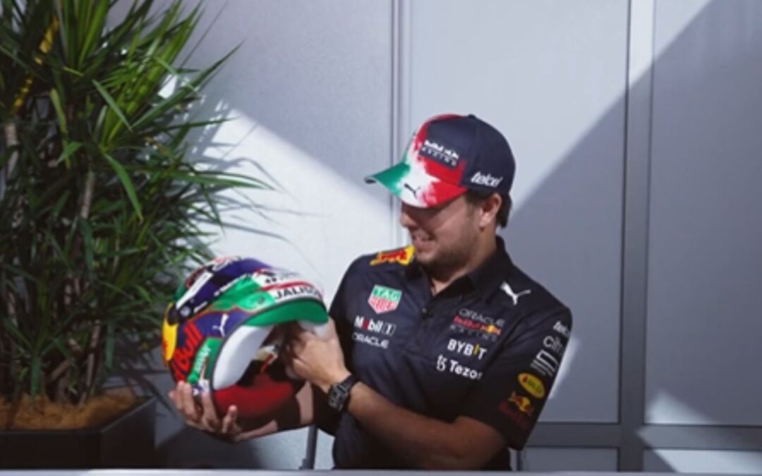 GP de México: ‘Checo’ Pérez presenta edición especial de su casco