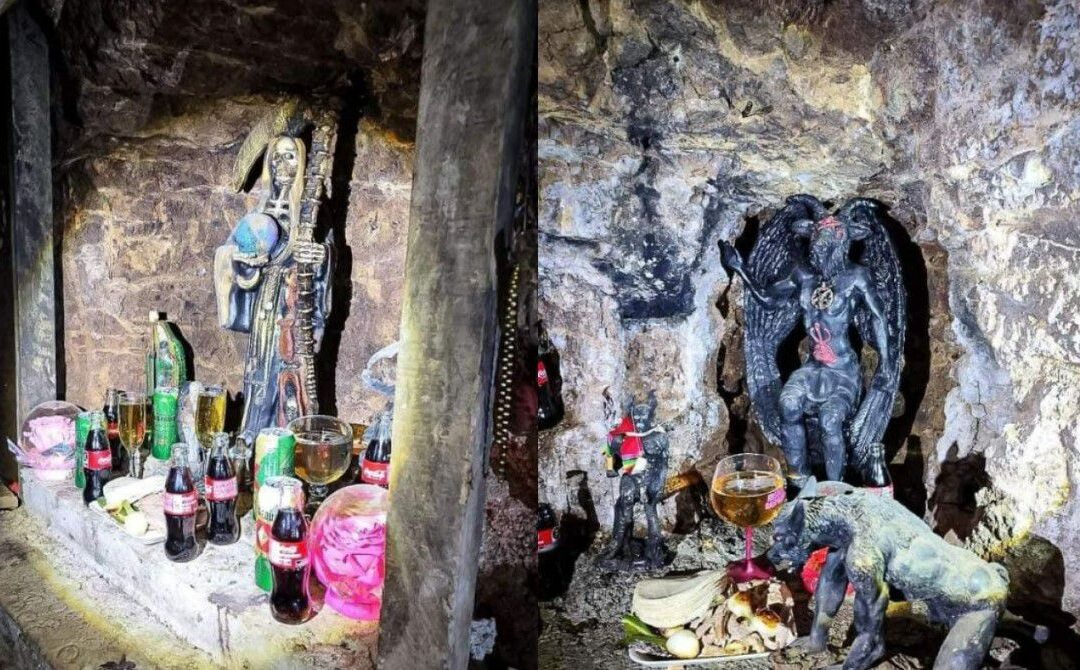 Huachicol en Hidalgo: Autoridades hallan altar a la ‘santa muerte’ en túnel