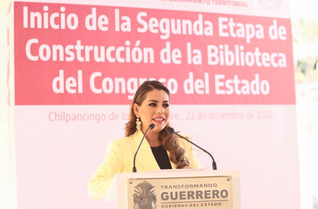 Evelyn Salgado da banderazo de inicio de obra de la 2da etapa de construcción de la Biblioteca del Congreso