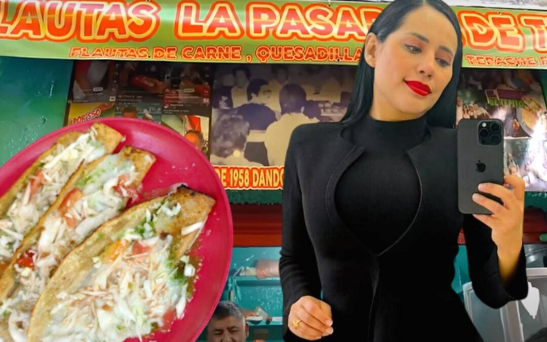 Sandra Cuevas echa ‘taco de la suerte’ en Tepito: ¿Cuánto cuestan las flautas de La Pasadita?
