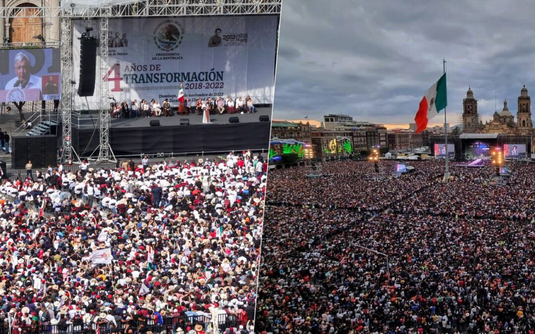 ¿AMLO o Grupo Firme: quién convocó a más personas en el Zócalo?