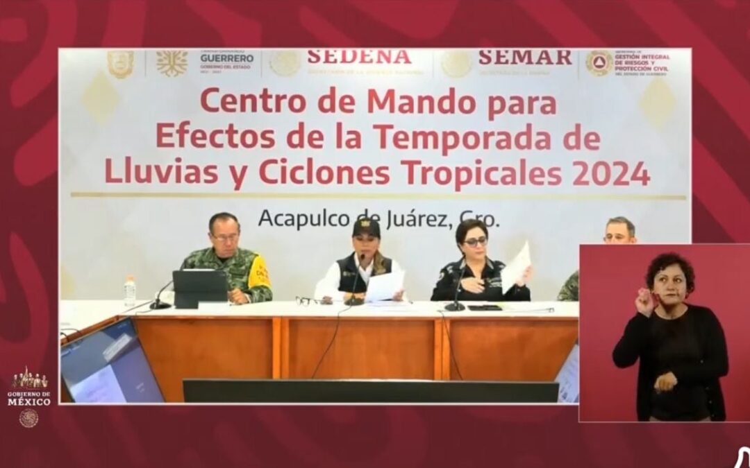 Informa la gobernadora Evelyn Salgado afectaciones por “John” en Guerrero