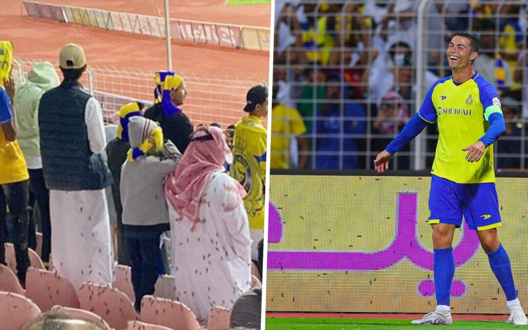 ¿Cucarachas? A esto se debe la plaga de insectos en juego de Cristiano Ronaldo en Arabia Saudí