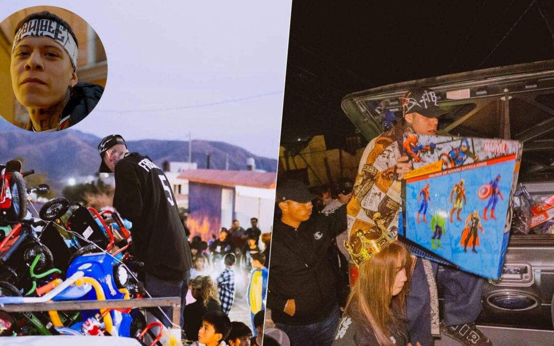 Llegó Santa… Fe Klan: El rapero regala medio millón de pesos en juguetes de Reyes