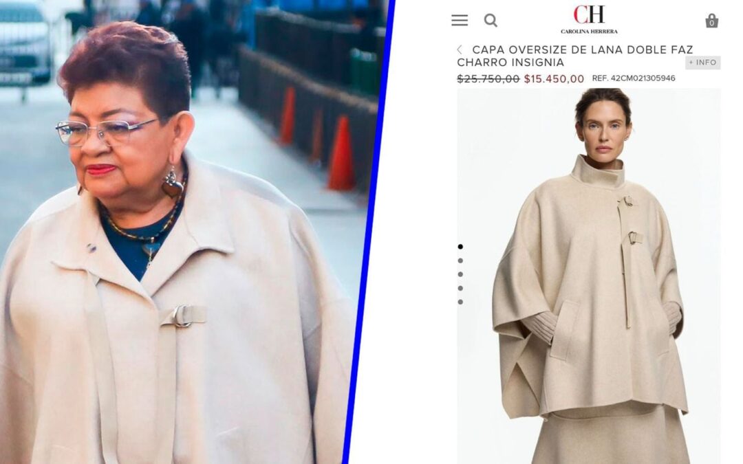 ¿Cuánto cuesta la capa Carolina Herrera que lució Ernestina Godoy?
