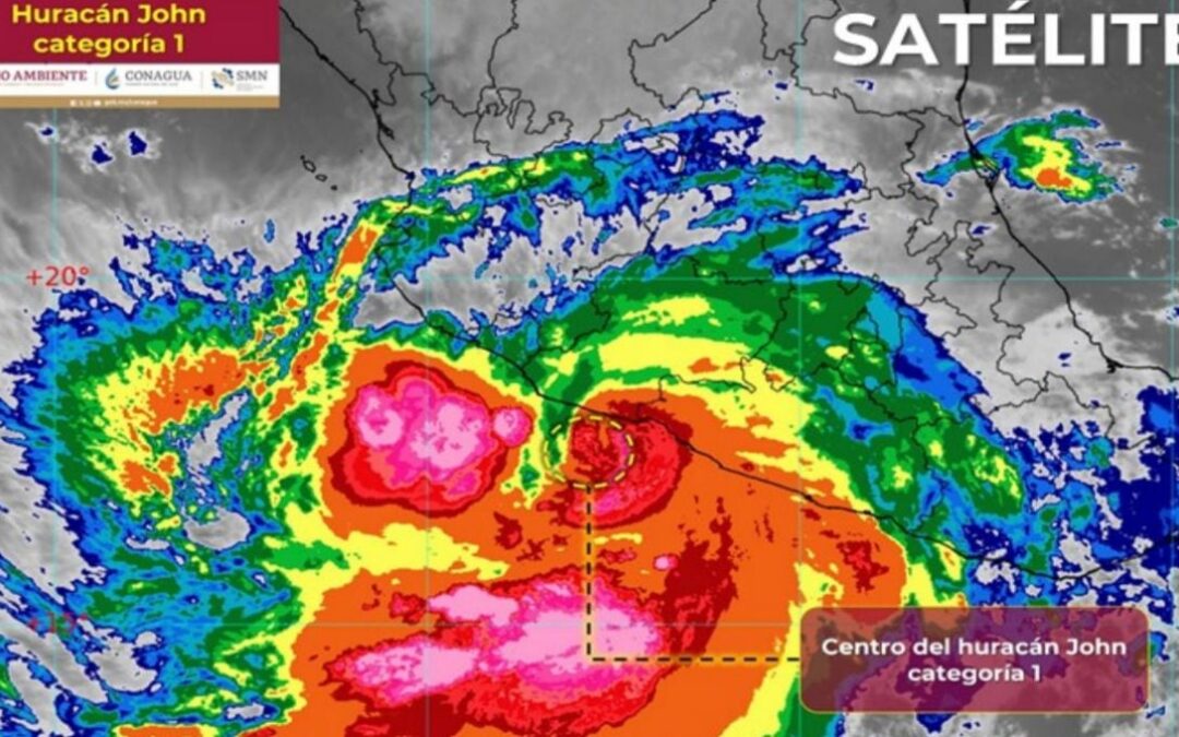 ‘John’ se degrada a tormenta tropical en su paso por Michoacán: Sigue la trayectoria EN VIVO