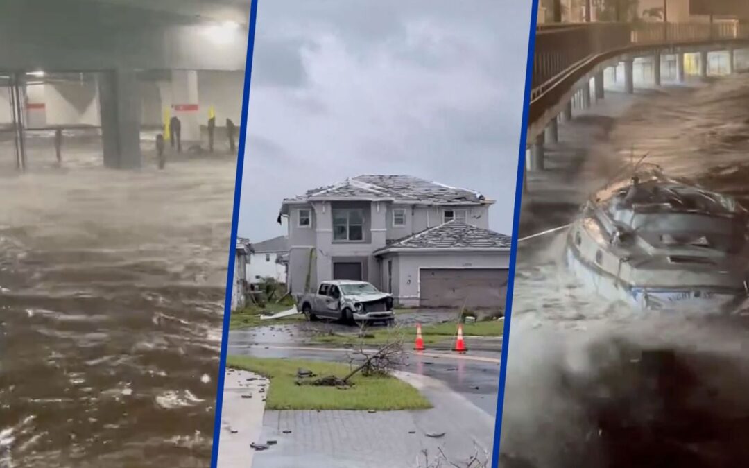 Ráfagas de viento, tornados y lluvias que se ven cada mil años: Así va el huracán ‘Milton’ en Florida
