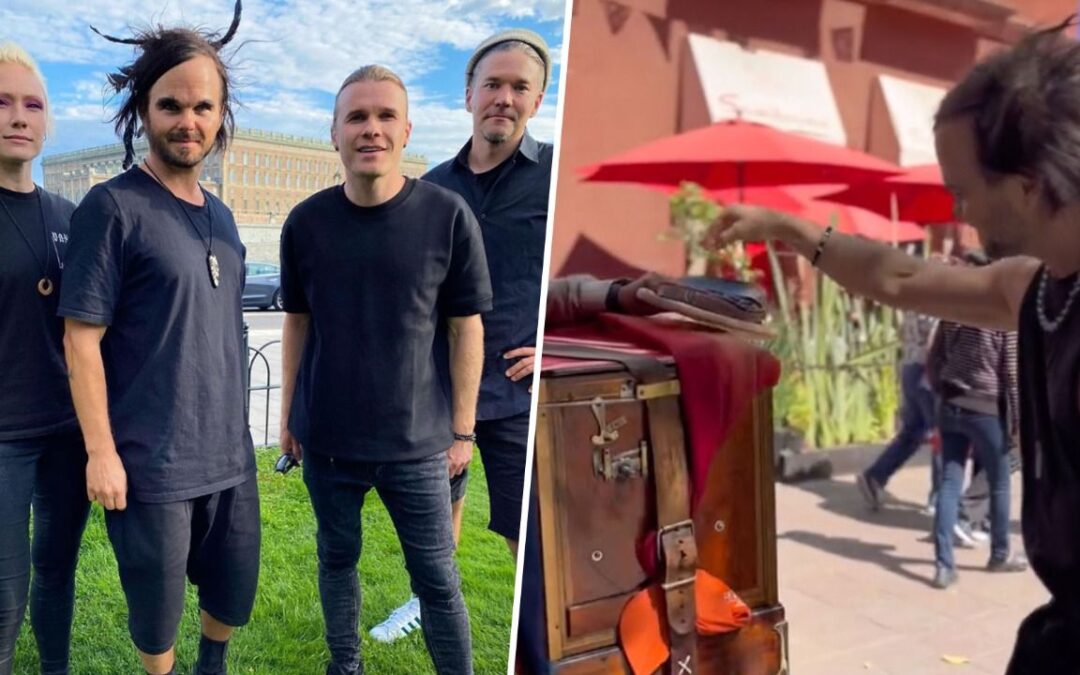 The Rasmus visita CDMX y ‘se echan palomazo’ con un organillero en Coyoacán