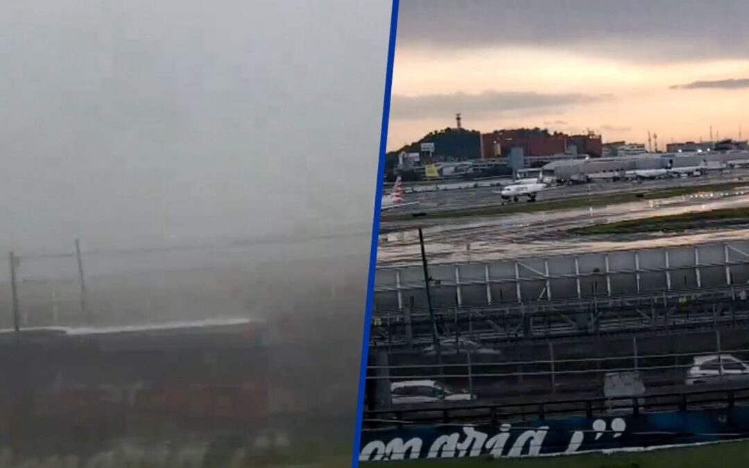 (VIDEO) Así fue la tormenta que ‘anegó’ el AICM