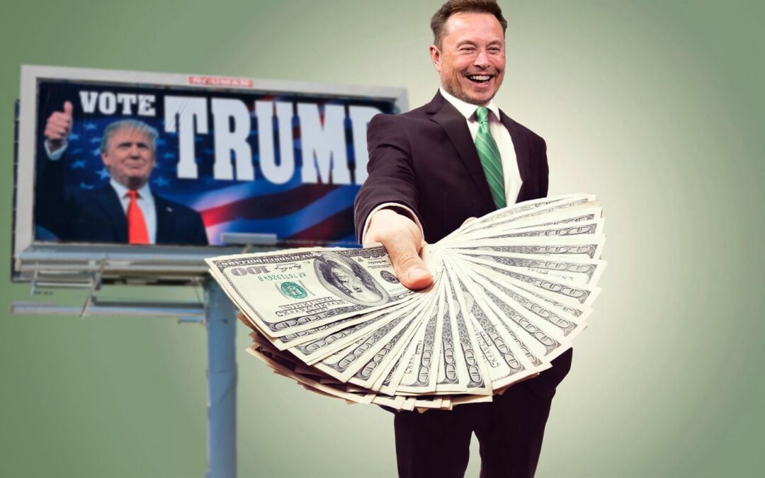 Elon Musk donará 45 millones de dólares mensuales a la campaña de Trump