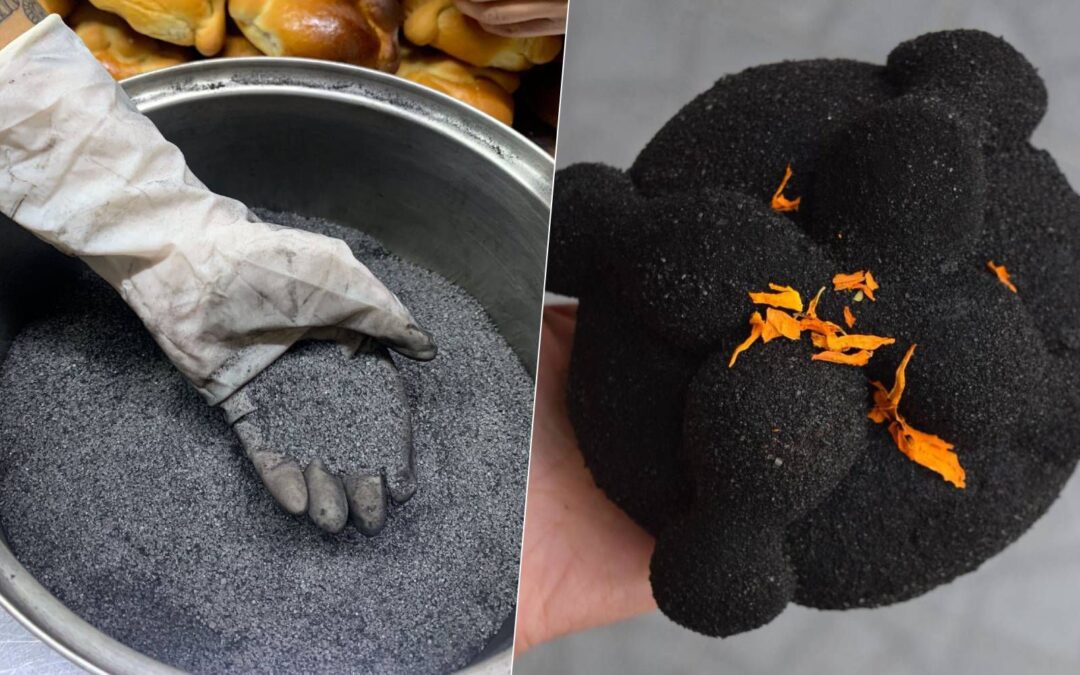 ¿Son cenizas de difuntos? Así se da color al pan de muerto negro