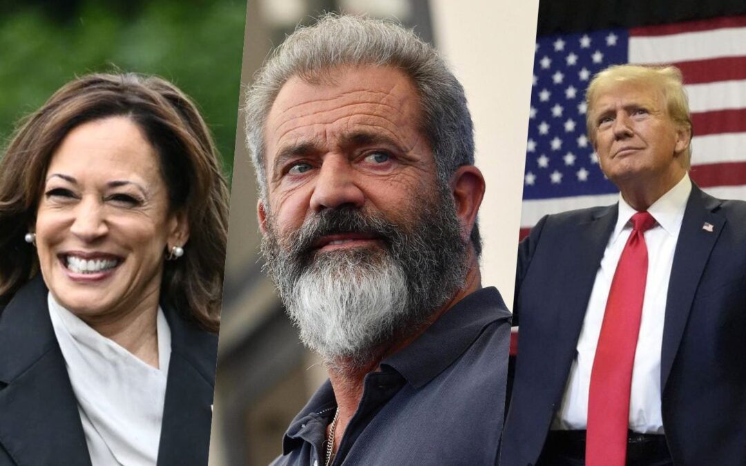 Mel Gibson ataca a Kamala Harris y demuestra su apoyo a Donald Trump: ‘Tiene un historial miserable’