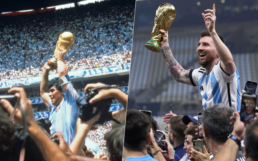 La foto de Maradona en el Estadio Azteca que Lionel Messi recreó en Qatar 2022