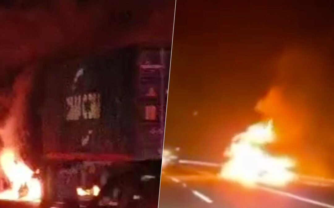 Carambola en la México-Morelia deja tráiler incendiado y un muerto: Incidente fue en Zinapécuaro