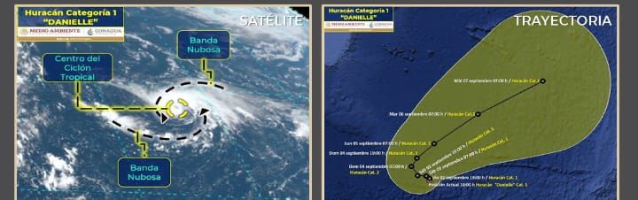 Tormenta tropical ‘Danielle’ se convierte en huracán categoría 1