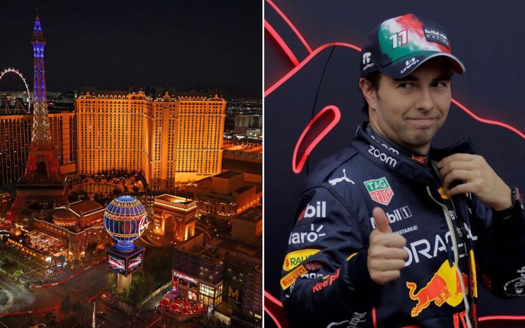 ‘Checo’ Pérez ‘brilla’ con su monoplaza en la presentación del GP de Las Vegas 2023