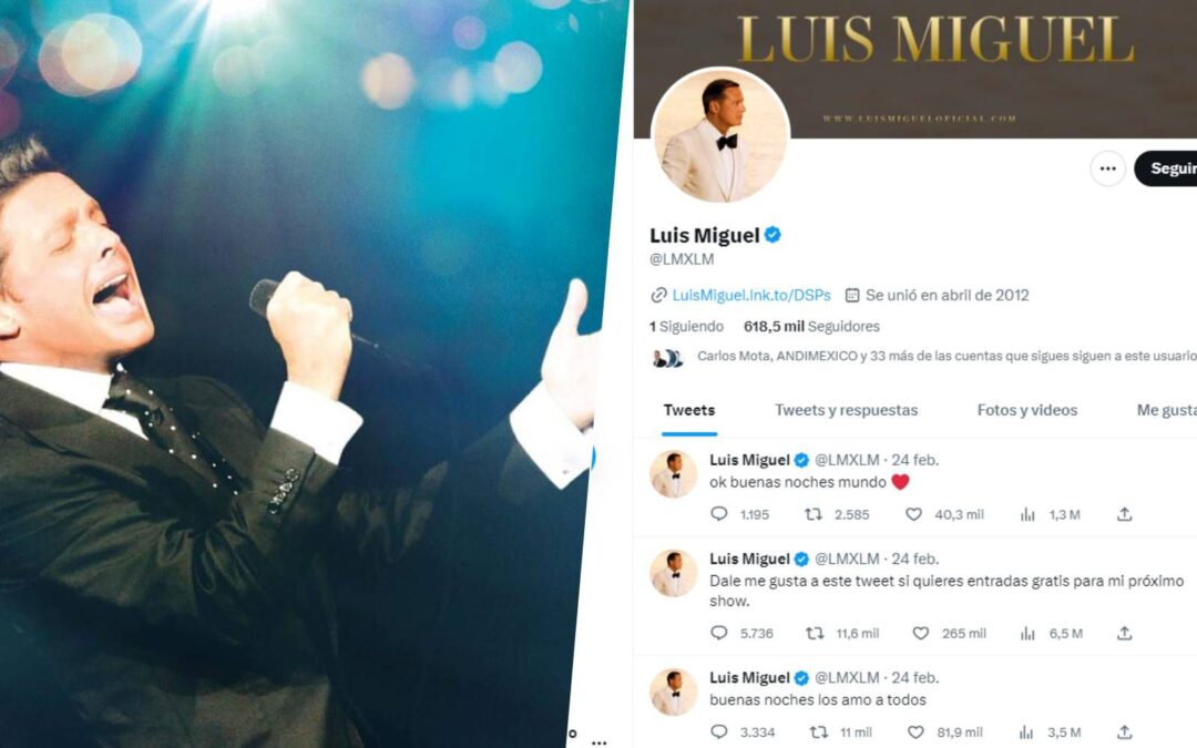 ¿Se cancelan los boletos gratis? Luis Miguel reporta que hackearon su cuenta de Twitter