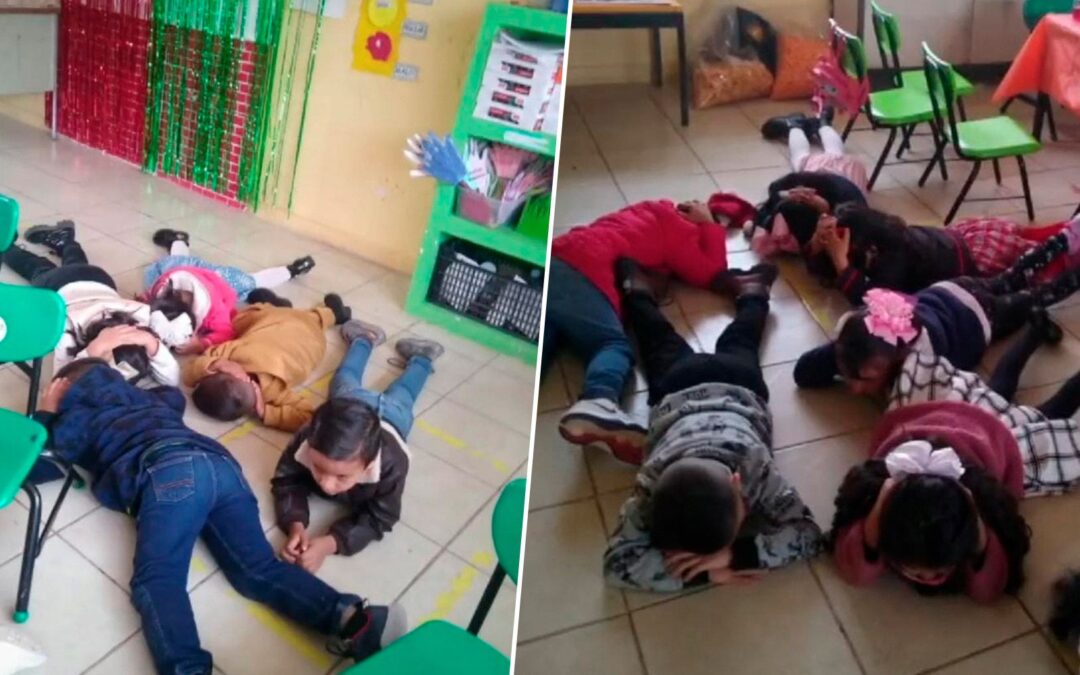 Niños que iban a festejar posada viven momentos de terror en primaria de Guaymas