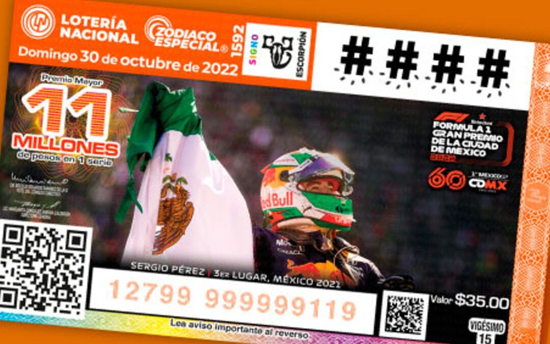 Lotería Nacional lanzará billetes especiales por 60 aniversario de la Fórmula 1 en México