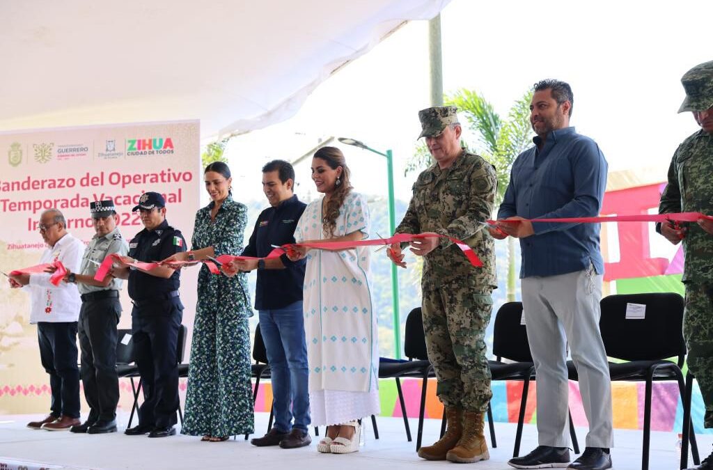 Evelyn Salgado encabeza arranque del Operativo Temporada Vacacional Invierno 2022 en Zihuatanejo