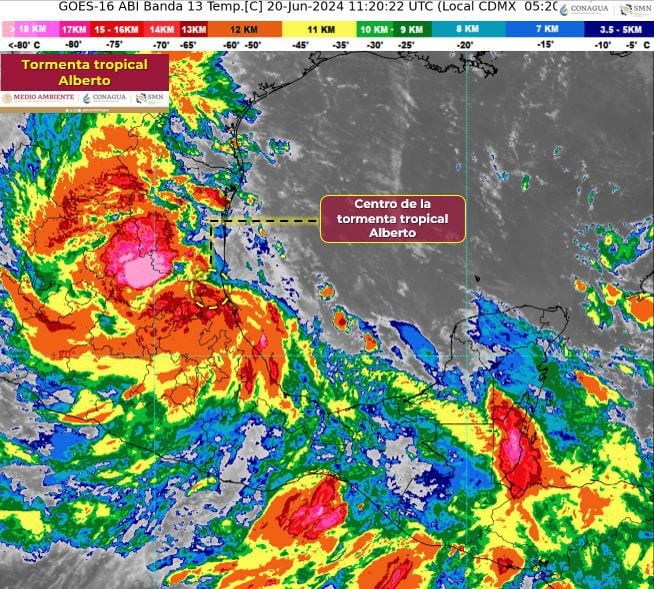 Tormenta tropical ‘Alberto’ toca tierra en SLP: ¿Qué estados esperan fuertes lluvias este jueves?