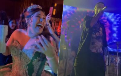 Santa Fe Klan llega de sorpresa a fiesta de XV años para cantar ‘Las mañanitas’