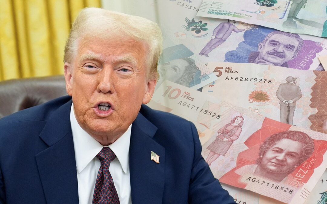 Peso colombiano se desploma tras amenaza de Trump de aranceles a Colombia: ¿En cuánto cotiza?