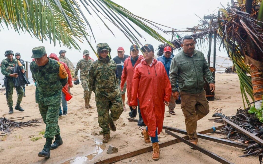 Toda la fuerza operativa del Gobierno de Guerrero se encuentra desplegada para atender la emergencia en la Costa Chica: Evelyn Salgado