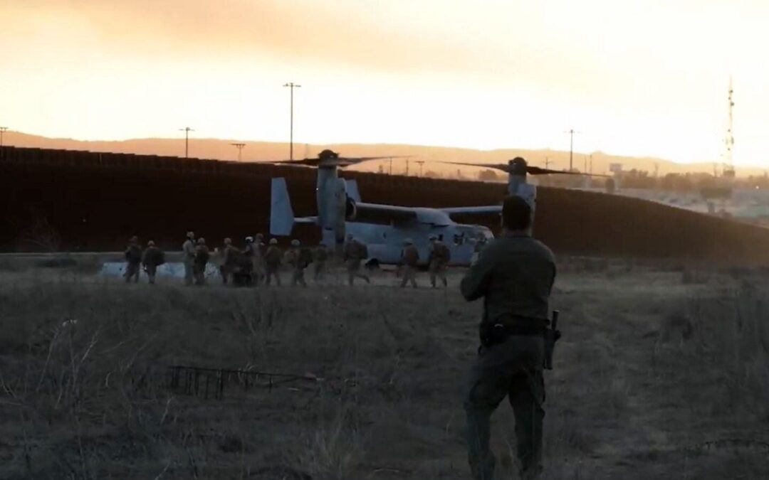 Marines llegan como ‘refuerzos’ a la frontera: ‘Ayudan con la misión de proteger a EU’